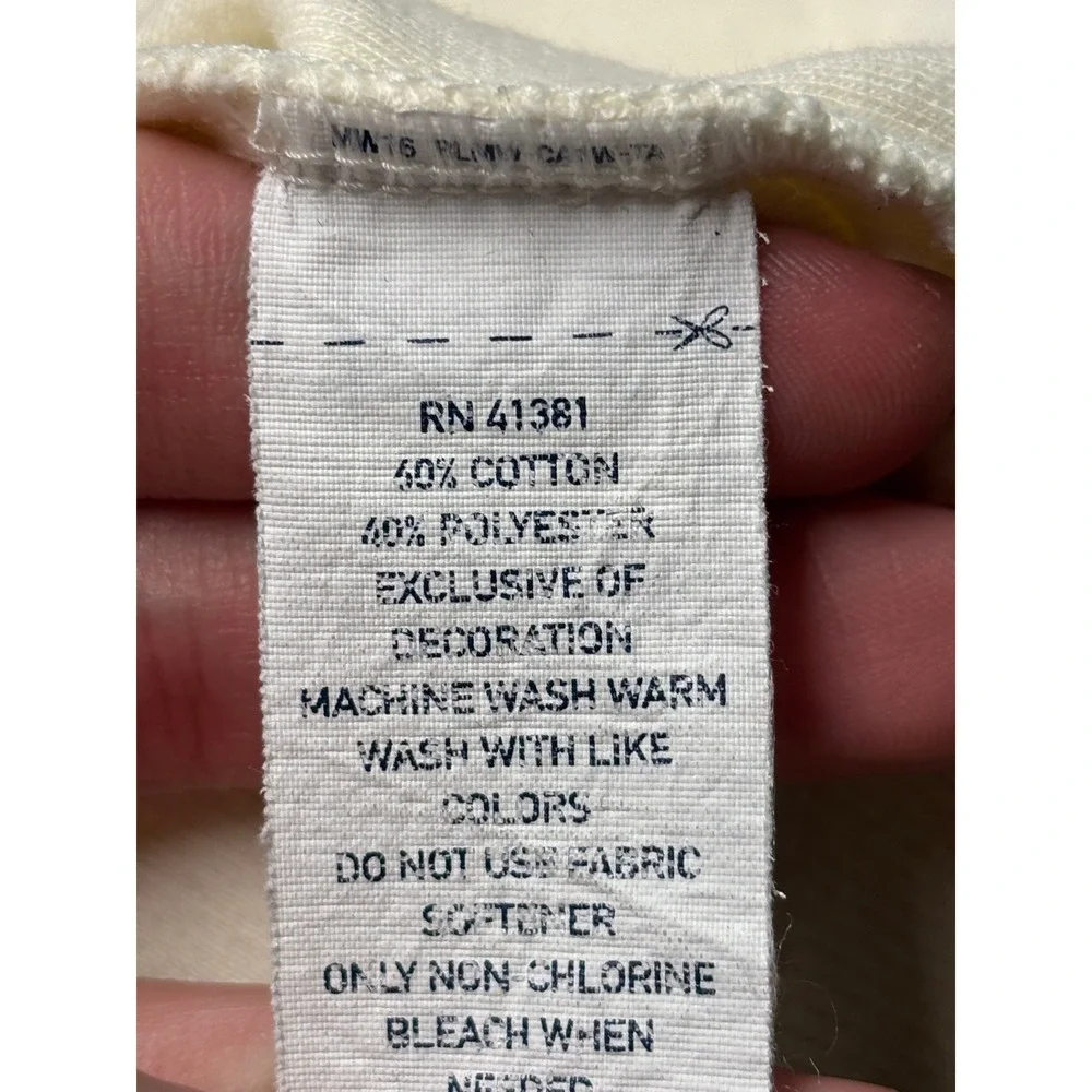 Polo Ralph Lauren Performance Mens XXL Cream Full Zip Sweatshirt Mock Neck White